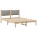 Estructura de cama matrimonial 165x205 Estructura de cama matrimonial 165x205 Blanco/ Gris Claro