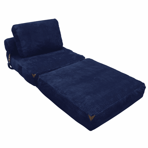 Sofá Individual Moderno - Armazenamento Integrado e Detalhes Elegantes com Borlas - Azul