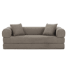 Sofá 3 Plazas - Sofá Tatami Convertible en Cama, Ideal para Sala de Estar y Dormitorio - Color Taupe