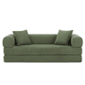 Sofá Tatami de 3 lugares - Sofá-cama, ideal para a sala de estar e o quarto - Cor verde