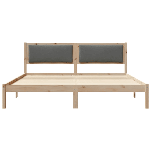 Estrutura da Cama de casal simple com cabeceira Cinza Escuro 200 x 200 cm