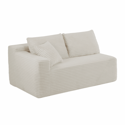 Sofá modular de 4 lugares - em L, com chaise longue extragrande, espuma viscoelástica - Branco Sofá modular de 4 lugares - em L, com chaise longue extragrande, espuma viscoelástica - Branco