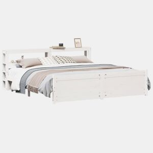 Estrutura De Cama Dupla para adultos c cabeceira - 180x200 cm branco