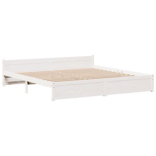 Estrutura De Cama Dupla para adultos c cabeceira - 180x200 cm branco