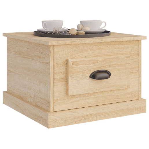 Mesa de Centro, Mesa baixa, 50x50x35 cm derivados de madeira carvalho sonoma