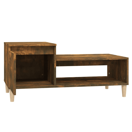 Mesa de Centro, Mesa baixa, 100x50x45 cm derivados madeira carvalho fumado