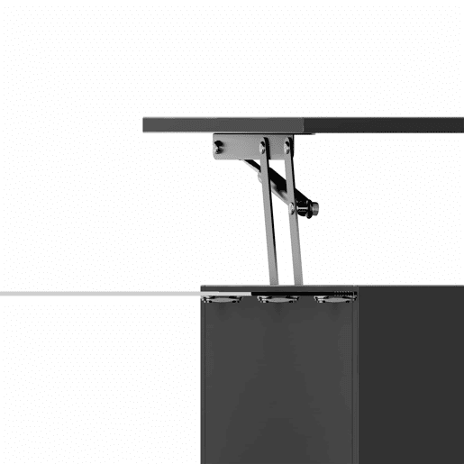 Mesa de café - Alta brilho, mesa auxiliar, mesa de café com vidro e efeito LED - Preto