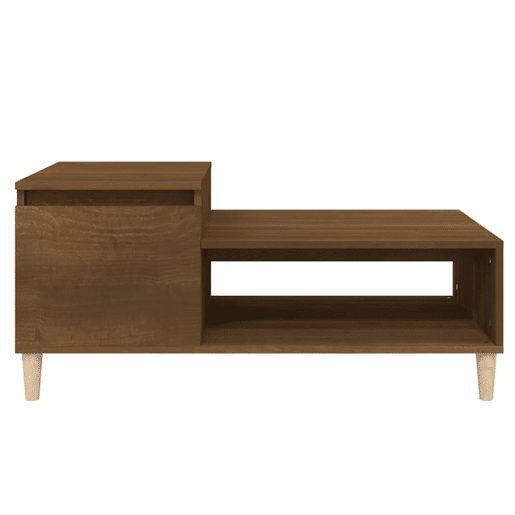 Mesa de Centro, Mesa baixa, 100x50x45 cm derivados madeira carvalho castanho