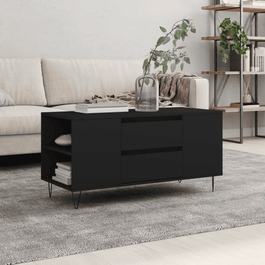 Mesa de Centro, Mesa baixa, 102x44,5x50 cm derivados de madeira preto