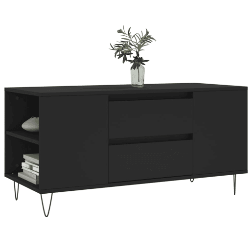 Mesa de Centro, Mesa baixa, 102x44,5x50 cm derivados de madeira preto