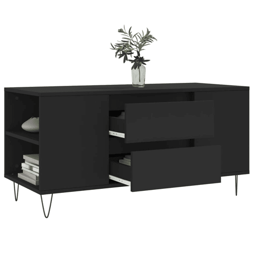 Mesa de Centro, Mesa baixa, 102x44,5x50 cm derivados de madeira preto