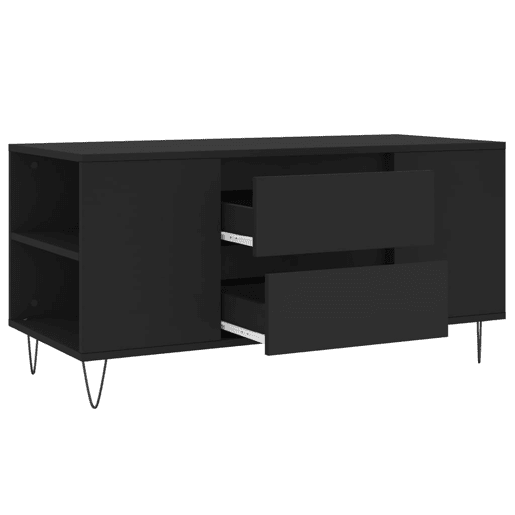 Mesa de Centro, Mesa baixa, 102x44,5x50 cm derivados de madeira preto