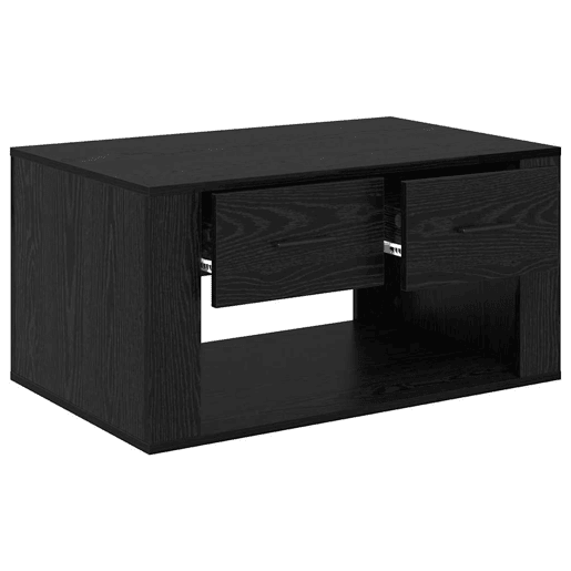 Mesa de Centro, Mesa baixa, com gaveta Carvalho Preto 80 x 50 x 40 cm