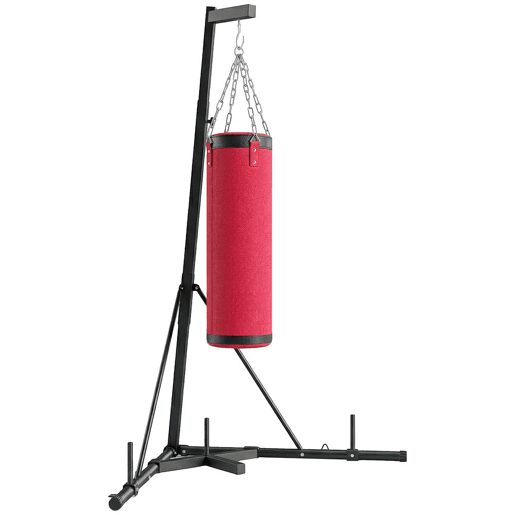 SPORTNOW Suporte para Saco de Boxe de Pé em Aço, Altura Ajustável 175u2013220 cm e 185u2013231 cm, Base Pesada e Saco de Lona para Treinos de MMA e Ginásio em Casa
