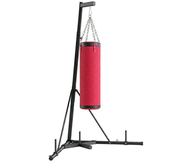 Sportnow soporte para saco de boxeo de pie de acero, soporte para bolsa de boxeo con altura ajustable 175–220 cm y 185–231 cm, base pesada y bolsa de arena, entrenamiento para mma, gimnasio en casa