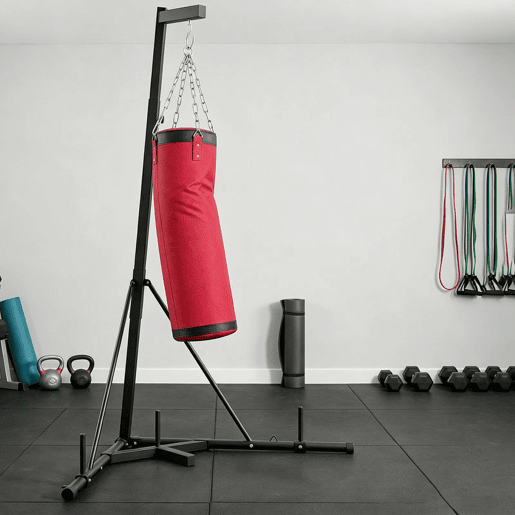 SPORTNOW Suporte para Saco de Boxe de Pé em Aço, Altura Ajustável 175u2013220 cm e 185u2013231 cm, Base Pesada e Saco de Lona para Treinos de MMA e Ginásio em Casa