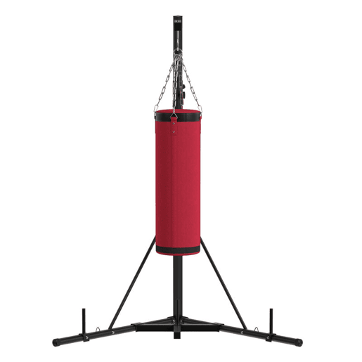 SPORTNOW Suporte para Saco de Boxe de Pé em Aço, Altura Ajustável 175u2013220 cm e 185u2013231 cm, Base Pesada e Saco de Lona para Treinos de MMA e Ginásio em Casa