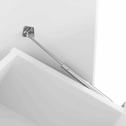 Ilha de cozinha com rodas 120x50x92 cm - Com compartimento para lixo, 2 portas e 3 gavetas - Branco