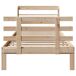 Estructura de cama individual para adultos 110x218 Estructura de cama individual para adultos 110x218 Blanco