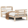 Estrutura de cama de solteiro para adultos com cabeceira 90x200 cm pinho maciço