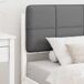 Estructura de cama simple para adultos 85x205 Estructura de cama simple para adultos 85x205 Blanco/ Gris Claro