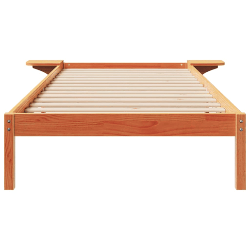 Estrutura de cama de solteiro com Mesas - Laterais Marrom Cera 100 x 220 cm
