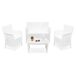 Conjunto de salón exterior 4 plazas de plástico Conjunto de salón exterior 4 plazas de plástico Blanco