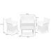 Conjunto de salón exterior 4 plazas de plástico Conjunto de salón exterior 4 plazas de plástico Blanco