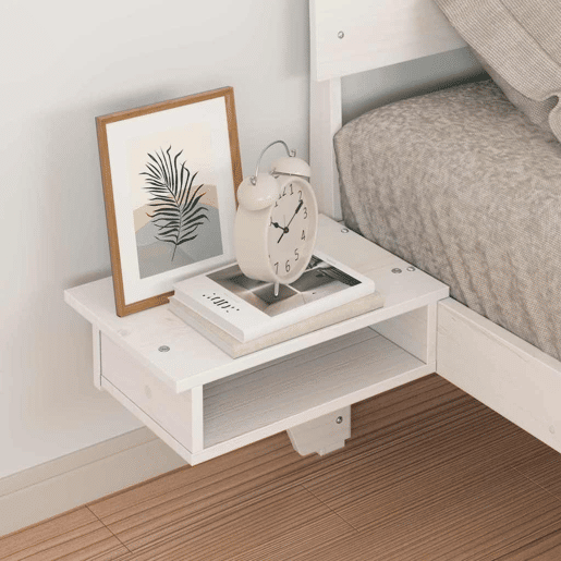 Estrutura de cama de solteiro para adultos - Branco 90 x 200 cm Madeira de Pinheiro Sólida