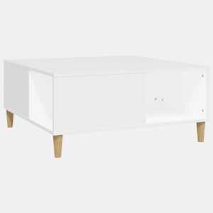 Mesa de Centro, Mesa baixa, 80x80x36,5 cm derivados de madeira branco