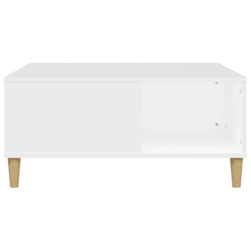 Mesa de Centro, Mesa baixa, 80x80x36,5 cm derivados de madeira branco