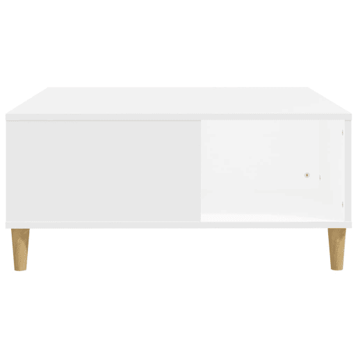 Mesa de Centro, Mesa baixa, 80x80x36,5 cm derivados de madeira branco