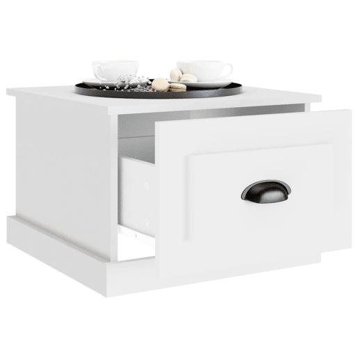 Mesa de Centro, Mesa baixa, 50x50x35 cm derivados madeira branco