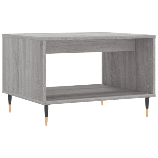 Mesa de Centro, Mesa baixa, 60x50x40 cm derivados de madeira cinzento sonoma