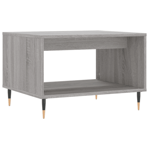 Mesa de Centro, Mesa baixa, 60x50x40 cm derivados de madeira cinzento sonoma