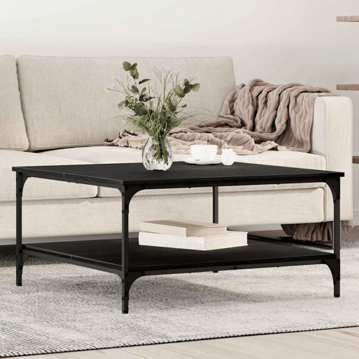 Mesa de Centro, Mesa baixa, Carvalho preto 80 x 80 x 40 cm