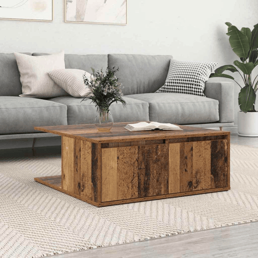 Mesa de Centro, Mesa baixa, com gaveta Madeira antiga 80 x 80 x 31 cm