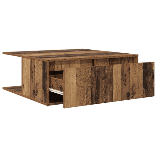 Mesa de Centro, Mesa baixa, com gaveta Madeira antiga 80 x 80 x 31 cm