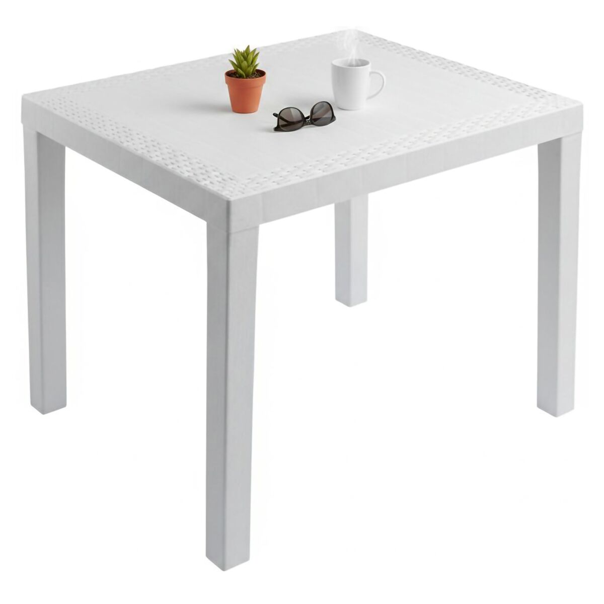 Mesa de exterior para 4 plazas de plástico