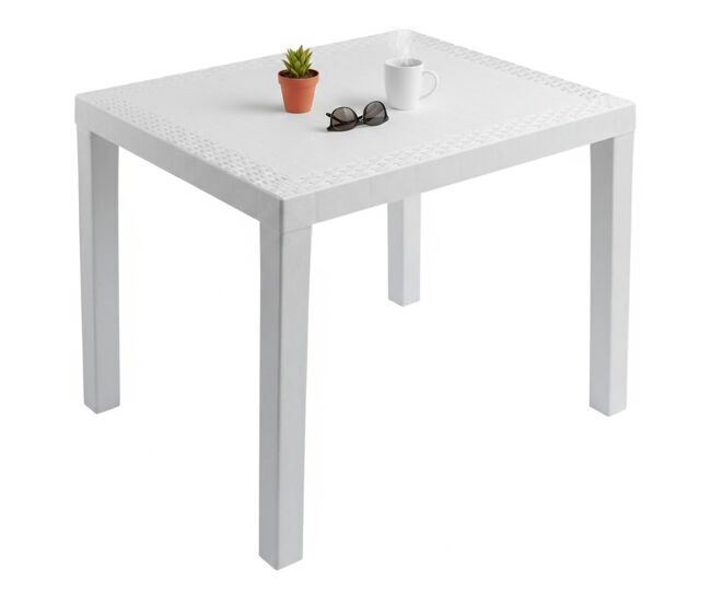 Mesa de exterior para 4 plazas de plástico
