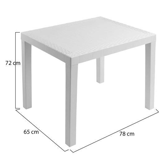 Mesa de Exterior 4 Lugares em Plástico