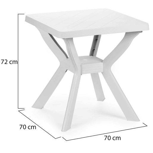 Mesa de exterior 4 lugares em plástico