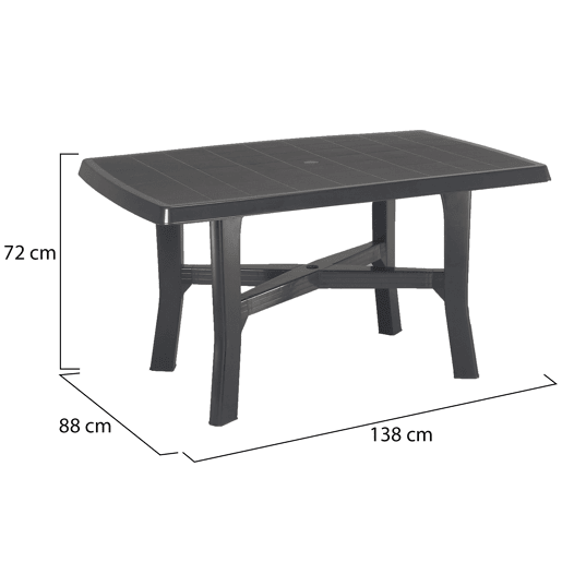 Mesa de Exterior 6 Lugares em Plástico