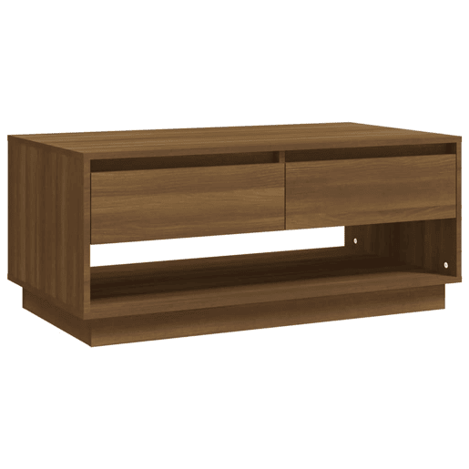 Mesa de Centro, Mesa baixa, 102,5x55x44 cm derivados madeira carvalho castanho