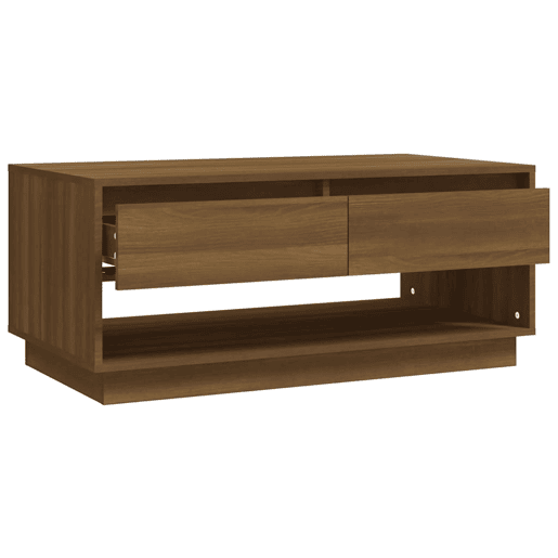 Mesa de Centro, Mesa baixa, 102,5x55x44 cm derivados madeira carvalho castanho