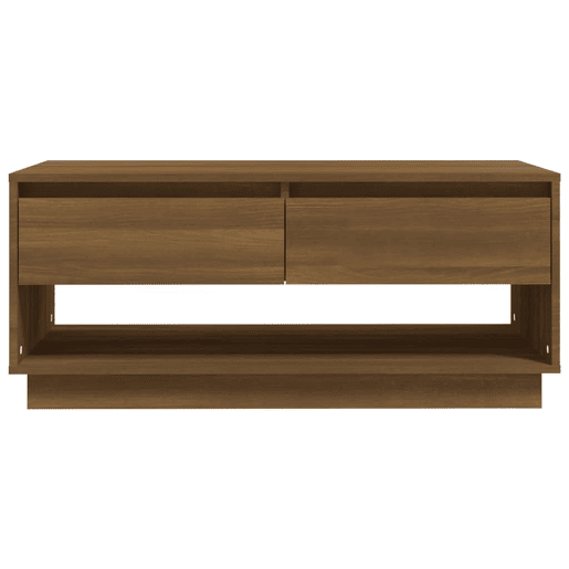 Mesa de Centro, Mesa baixa, 102,5x55x44 cm derivados madeira carvalho castanho