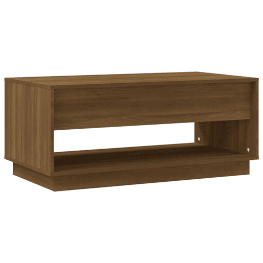 Mesa de Centro, Mesa baixa, 102,5x55x44 cm derivados madeira carvalho castanho
