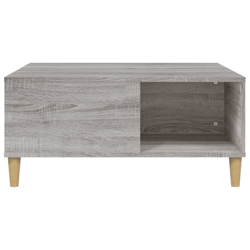 Mesa de Centro, Mesa baixa, 80x80x36,5 cm derivados madeira cinzento sonoma