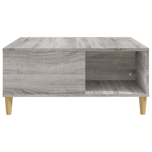 Mesa de Centro, Mesa baixa, 80x80x36,5 cm derivados madeira cinzento sonoma