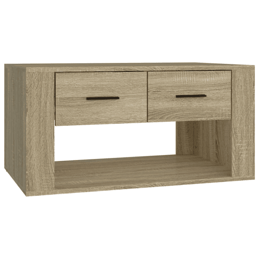 Mesa de Centro, Mesa baixa, 80x50x40 cm derivados madeira carvalho sonoma